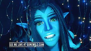 She dances beautifully on webcam for her avatar.