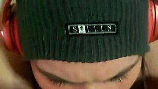 soft to hard sloppy blowjob in headphones cum in mouth & post orgasm pov sucking