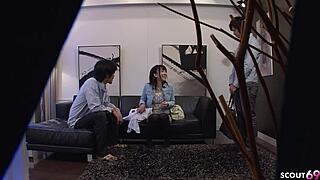 Hey, check out this Japanese girl's first anal bondage fuck at casting.