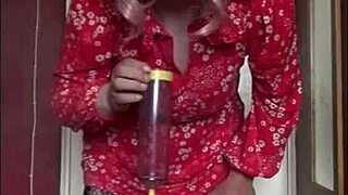 bisexual crossdresser loves piss so much he wants to swallow yours straight from your bladder