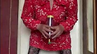 bisexual crossdresser loves piss so much he wants to swallow yours straight from your bladder