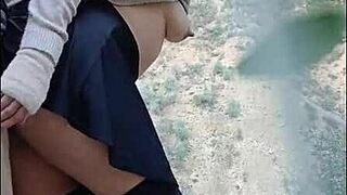 Does this hot puta want her ass spanked before a creampie outdoors?