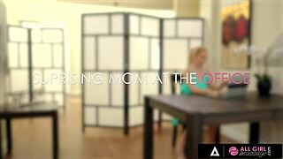 Hot blonde Cadence Lux surprises her colleague at work with a gift