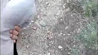 Does this hot puta want her ass spanked before a creampie outdoors?