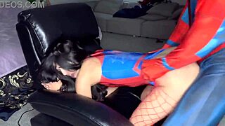 Spider-Man Says, 'Fuck Me Rough, Spider-Girl!' In Intense Cosplay Sex!