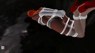 Redhead Plays Bondage Nightmare With Vibrator