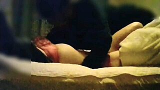 Wife in red lingerie tempts with secret sex, cowgirl squeezes cum in close-up