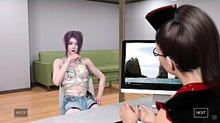 'Let's play amazing sex adventures with the futanari doctor in hospital, licking pussy!'