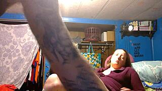 Fucking Blonde Slut Bent Over Doggystyle Tattoo Whore!