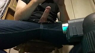 Jerking Stiff Cock Until Cum Release