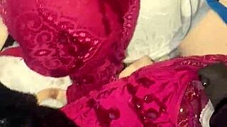 feeling intense pleasure cumming all over her sexy lingerie