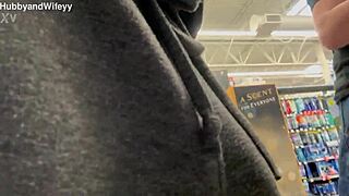 Amateur couple has fun playing in public park!