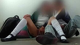 Fucking the Mexican college girl! Students banging in the storage room!