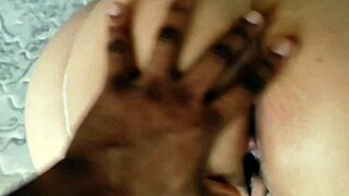 I let my roommate cum inside my tight pussy, huge ass gets fucked hard