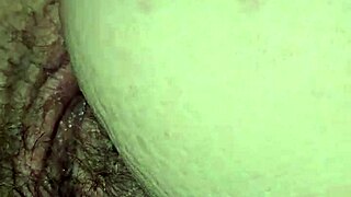 Five Months Pregnant Milf Eating And Filling Her Holes