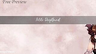 slut in lingerie and high heels gives a big oral creampie