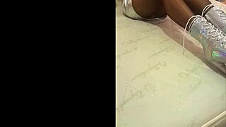 Total Silver Fishnet Pantyhose On Petite Latina