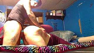 Fucking Blonde Slut Bent Over Doggystyle Tattoo Whore!