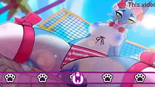 Furry Hero Endures Ball Kicking in Cuckold Scenario