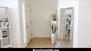 Hot Teen 18+ With Braces And A Big Ass Courtney Falls Fucked By Her Friend