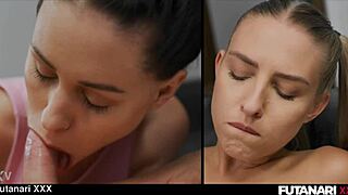 Futanari - Jayla De Angels Give A Hardcore Fuck To Marie Berger And Gets Self Facial