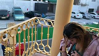 Two Girls Sucked My Cock On The Balcony, It Was So Public And Exciting