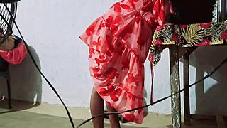 Stepson Suddenly Starts Touching His Busty Stepmom's Tits and Pussy in the Bus