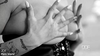 The mistress mellows out in her latex heels!