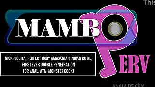 nick niquita perfect body amaxonian indian cutie first ever double penetration dp anal atm monster cock bbc ob444