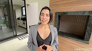 beautiful big ass real estate agent closes deal