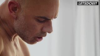 Big oiled ass teen spreads tight pussy during massage