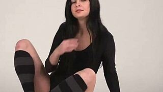 Inna Akkorova, the hottest Russian flexible gymnast, stretches nude.