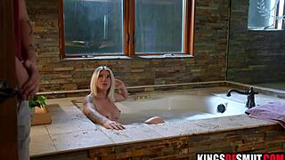 a woman enjoys private time with toys in a wet session