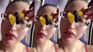 Just chewing some food in ASMR style.