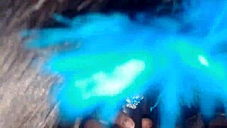 Masked Ebony Gives Blowjob And Swallows Cum