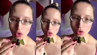 Just chewing some food in ASMR style.