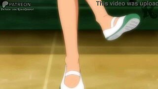 Tricked teen in classroom for footjob fetish deception