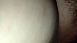 Creampie fills tight wet shaved pussy hard