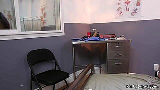 Blonde patient anal examed by milf doctor