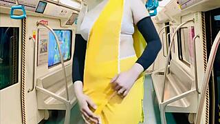 Woman Removes Clothes In Metro