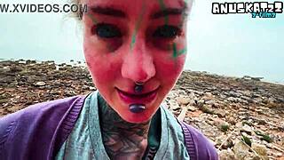 Intense Public Blowjob Cum Facial