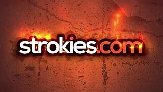 Strokies curly siren bella luna strokes and cums