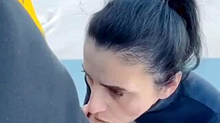 its fantastic to suck his cock at -10 degrees and warm my tongue with hot cum