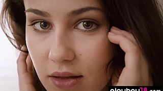 Wow, the alluring brunette Czech beauty Sophie Limma reveals her big natural boobs in a striptease!