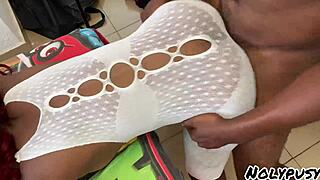 Hot Sexy Ebony Fucked Passionately In Her Room With Deep Doggystyle And Moaning