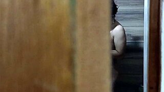 Latina Milf Caught Shaving Pussy Masturbates Wildly!