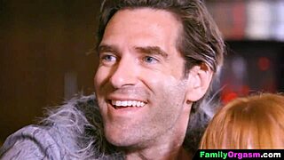 costumed couple cheats during halloween with deepthroat and licking