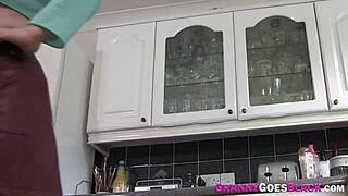 Mature woman gobbles black dick and gets fucked