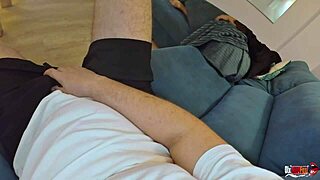 Suggestive Brunette MILF Lies Pantyless Teasing POV