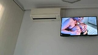 watching my own lesbian porn fingering shaved pussy pov